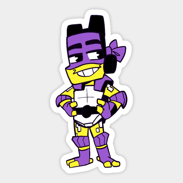 Donnie Non-Binary Flag ROTTMNT Sticker by lillastarr